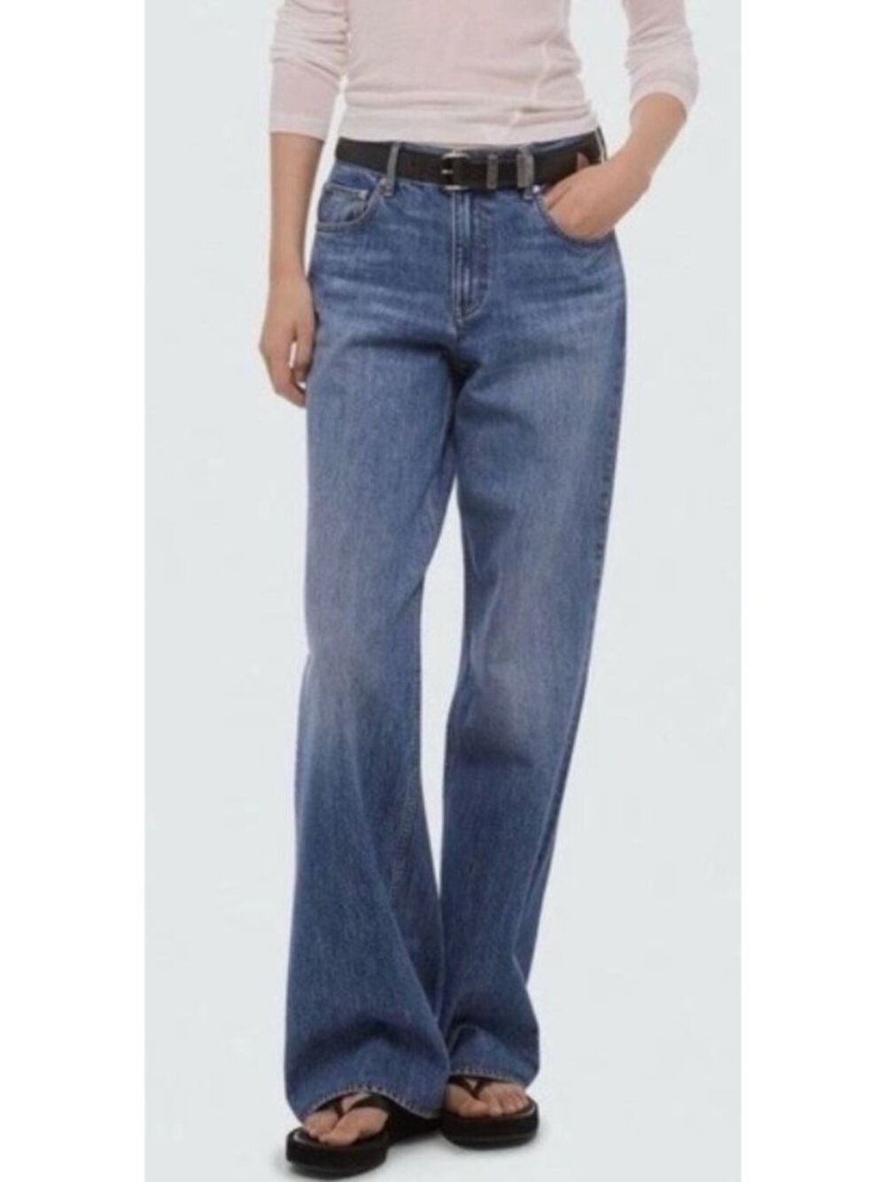 NWT Helmut Lang Wardrobe Jeans Classic Blue Wide Leg-sz 29